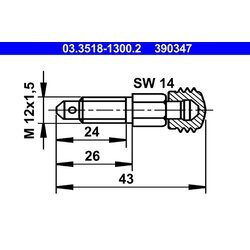 Odvzdušňovacia skrutka/ventil ATE 03.3518-1300.2