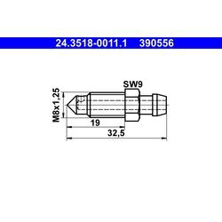 Odvzdušňovacia skrutka/ventil ATE 24.3518-0011.1