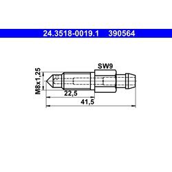 Odvzdušňovacia skrutka/ventil ATE 24.3518-0019.1