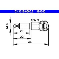 Odvzdušňovacia skrutka/ventil ATE 03.3518-0600.2