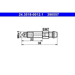 Odvzdušňovacia skrutka/ventil ATE 24.3518-0012.1
