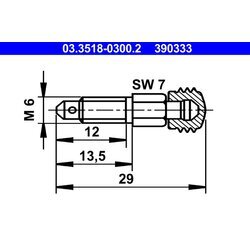Odvzdušňovacia skrutka/ventil ATE 03.3518-0300.2