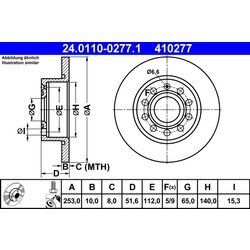 Brzdový kotúč ATE 24.0110-0277.1