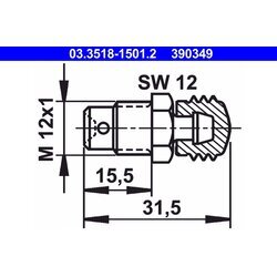 Odvzdušňovacia skrutka/ventil ATE 03.3518-1501.2