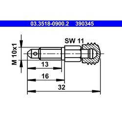 Odvzdušňovacia skrutka/ventil ATE 03.3518-0900.2