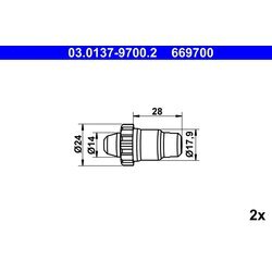 Sada príslušenstva čeľustí parkovacej brzdy ATE 03.0137-9700.2