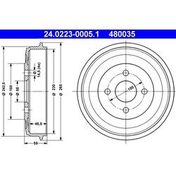 Brzdový bubon ATE 24.0223-0005.1
