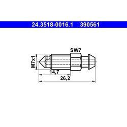 Odvzdušňovacia skrutka/ventil ATE 24.3518-0016.1