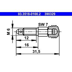 Odvzdušňovacia skrutka/ventil ATE 03.3518-0100.2