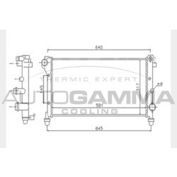 Chladič motora AUTOGAMMA 104636