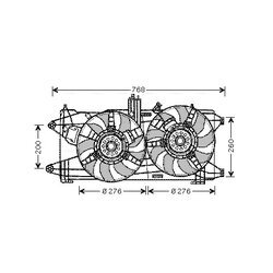 Ventilátor chladenia motora AVA QUALITY COOLING FT7522