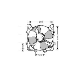 Ventilátor chladenia motora AVA QUALITY COOLING HD7522