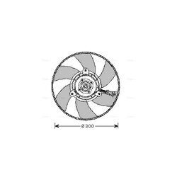 Ventilátor chladenia motora AVA QUALITY COOLING VN7517