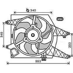 Ventilátor chladenia motora AVA QUALITY COOLING RT7548