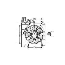 Ventilátor chladenia motora AVA QUALITY COOLING TO7552