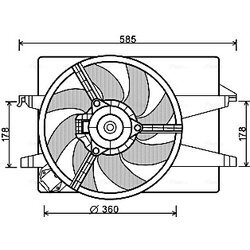 Ventilátor chladenia motora AVA QUALITY COOLING FD7553