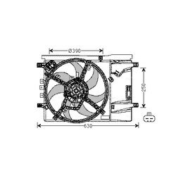 Ventilátor chladenia motora AVA QUALITY COOLING OL7539