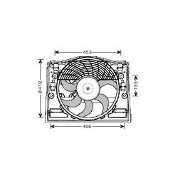 Ventilátor chladenia motora AVA QUALITY COOLING BW7513