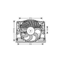 Ventilátor chladenia motora AVA QUALITY COOLING BW7514