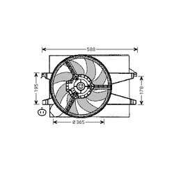 Ventilátor chladenia motora AVA QUALITY COOLING FD7541