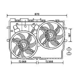 Ventilátor chladenia motora AVA QUALITY COOLING FT7583