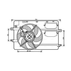 Ventilátor chladenia motora AVA QUALITY COOLING MC7506