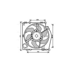 Ventilátor chladenia motora AVA QUALITY COOLING RT7542