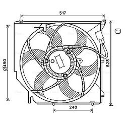 Ventilátor chladenia motora AVA QUALITY COOLING BW7520