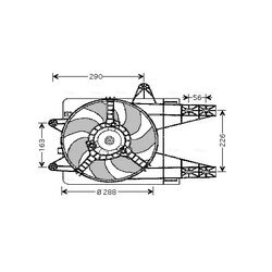 Ventilátor chladenia motora AVA QUALITY COOLING FT7284