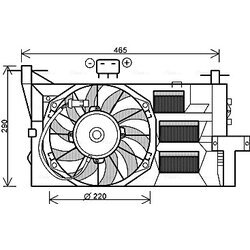 Ventilátor chladenia motora AVA QUALITY COOLING FT7563