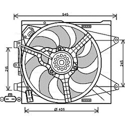 Ventilátor chladenia motora AVA QUALITY COOLING FT7564