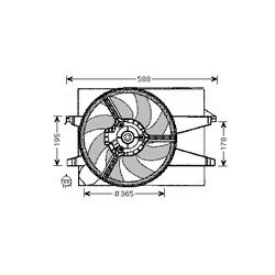Ventilátor chladenia motora AVA QUALITY COOLING FD7542