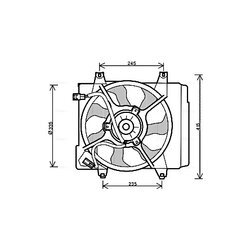 Ventilátor chladenia motora AVA QUALITY COOLING KA7519