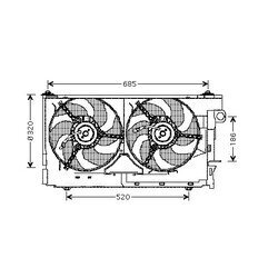Ventilátor chladenia motora AVA QUALITY COOLING CN7518