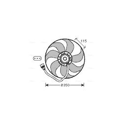 Ventilátor chladenia motora AVA QUALITY COOLING VN7521