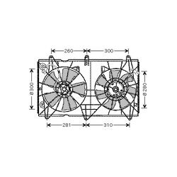 Ventilátor chladenia motora AVA QUALITY COOLING HD7516