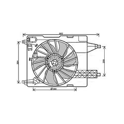 Ventilátor chladenia motora AVA QUALITY COOLING RT7539