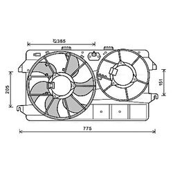Ventilátor chladenia motora AVA QUALITY COOLING FD7591
