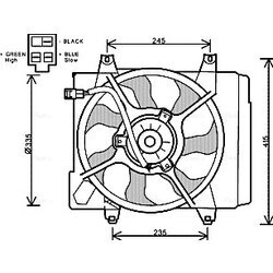 Ventilátor chladenia motora AVA QUALITY COOLING KA7521