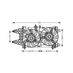 Ventilátor chladenia motora AVA QUALITY COOLING FT7521