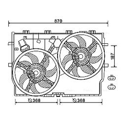 Ventilátor chladenia motora AVA QUALITY COOLING FT7586