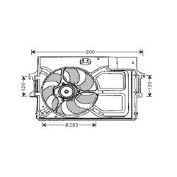 Ventilátor chladenia motora AVA QUALITY COOLING FD7519