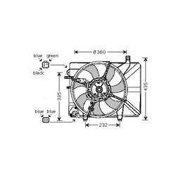 Ventilátor chladenia motora AVA QUALITY COOLING HY7511