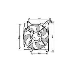 Ventilátor chladenia motora AVA QUALITY COOLING KA7517