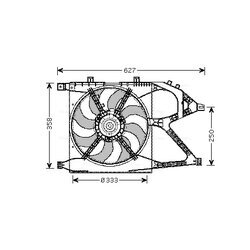 Ventilátor chladenia motora AVA QUALITY COOLING OL7519