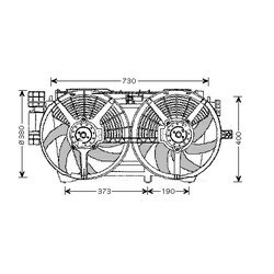 Ventilátor chladenia motora AVA QUALITY COOLING RT7530