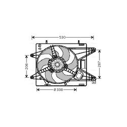 Ventilátor chladenia motora AVA QUALITY COOLING FT7510