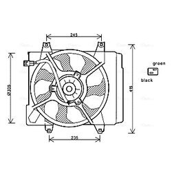 Ventilátor chladenia motora AVA QUALITY COOLING KA7520