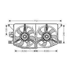 Ventilátor chladenia motora AVA QUALITY COOLING MS7510