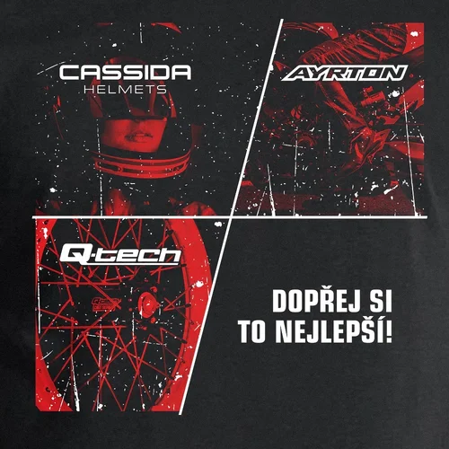 MOTO tričko čierne Cassida + Q-tech +, (veľkosť S) /AYRTON/ - obr. 2